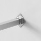 TUBE ROSETTE 25x25 / CHROME
